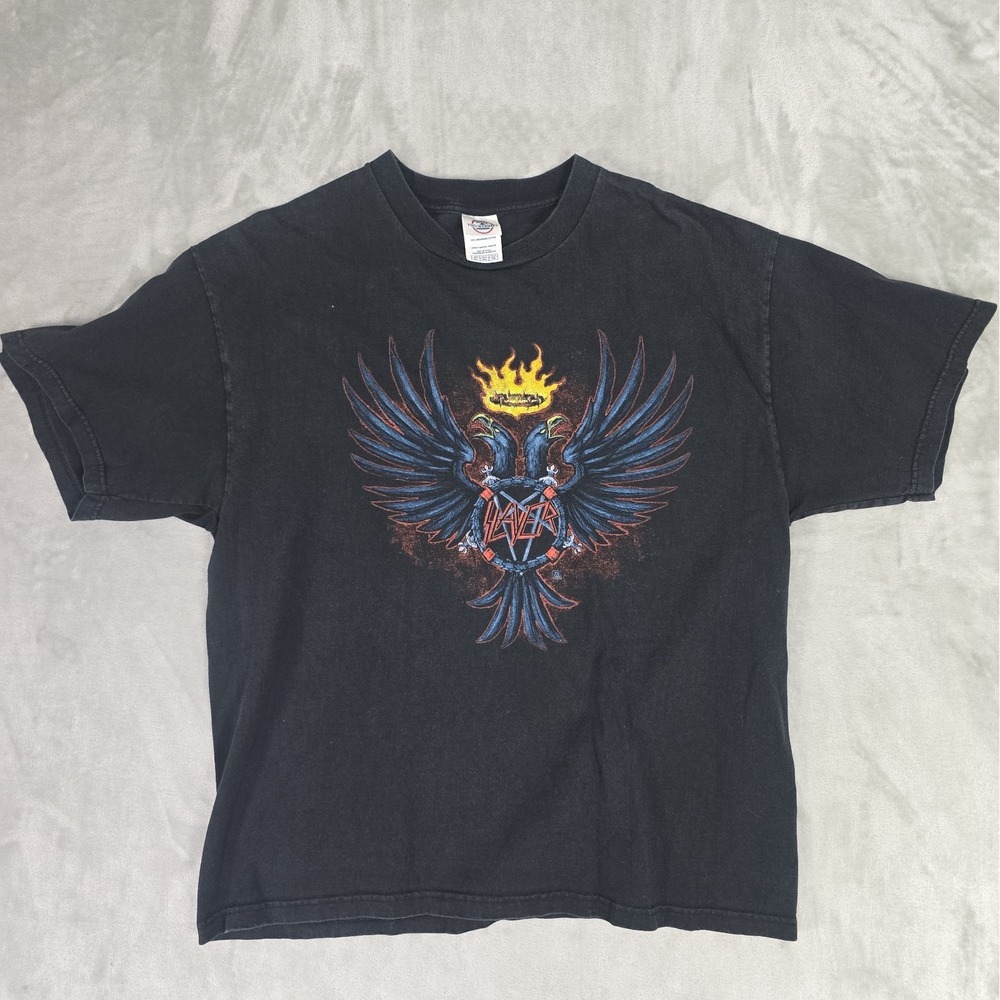 Slayer 2006 Summer Tour Metal Band Tee T-Shirt Size XL Black Y2K